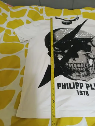 Camiseta Philipp Plein Blanca Skull Rayo
