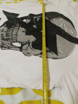 Camiseta Philipp Plein Blanca Skull Rayo