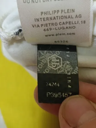 Camiseta Philipp Plein Blanca Skull Rayo