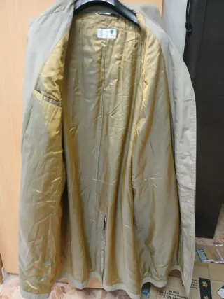 Trench uomo invernale lungo beige