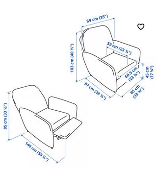 Poltrona reclinabile Ikea rosa