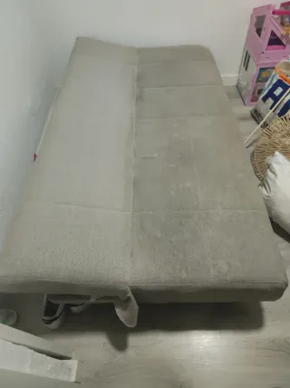 Sofá cama libro beige/gris