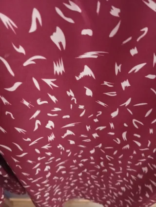 Blusa Talla Grande Estampada Roja y Blanca