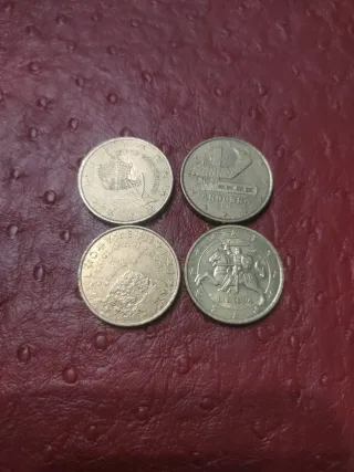 Lote 4 monete euro da collezione