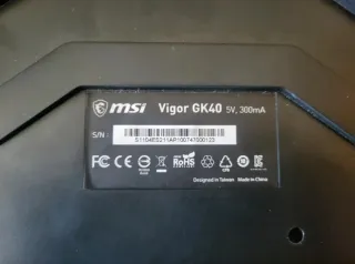 Teclado MSI Gaming Nero e Rosso