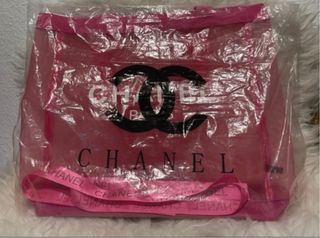 Bolso Tote Chanel Rosa/Rojo Transparente
