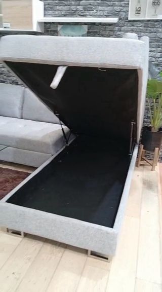 Sofá Cama Chaise Longue Gris