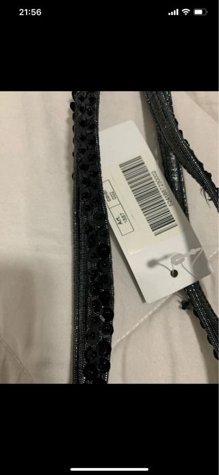 Bolso de fiesta Misako negro y plateado