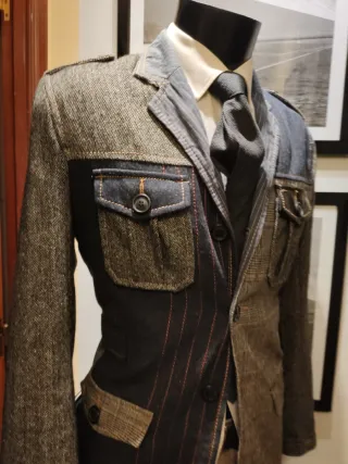 Blazer Desigual Detalles Piel