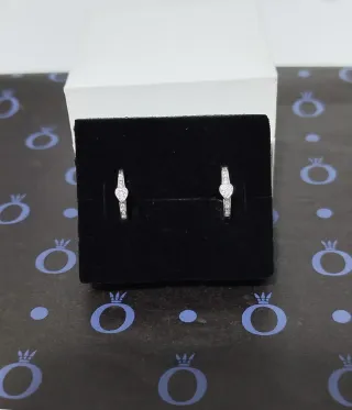 Pendientes De Aro Corazón Brillante