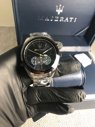 Reloj Maserati Negro y Plateado