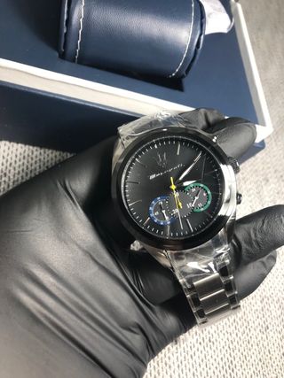 Reloj Maserati Negro y Plateado