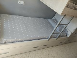 Cama tren infantil con cajones