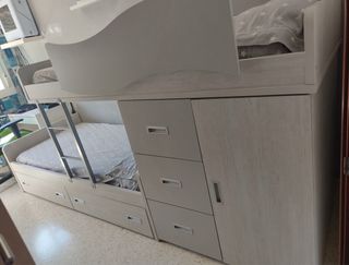 Cama tren infantil con cajones