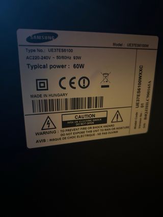 Televisión Samsung Negra