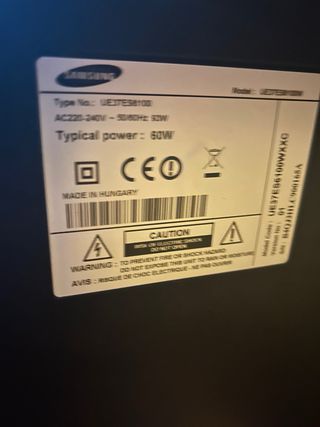 Televisión Samsung Negra