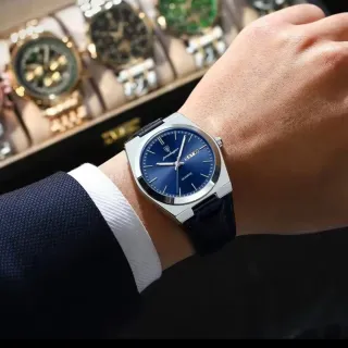 Reloj Poedagar Hombre Esfera Azul Correa Piel