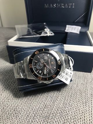 Reloj Maserati Cronógrafo Negro y Dorado