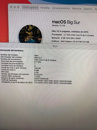 iMac Apple Plata/Blanco