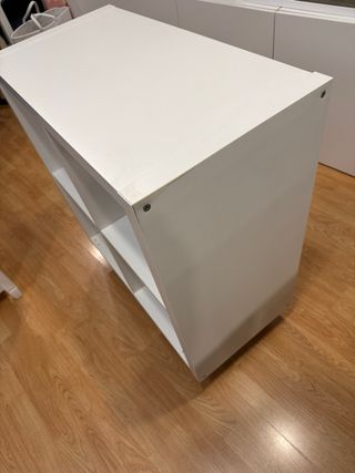 Estantería Kallax Ikea Blanca con Ruedas con freno