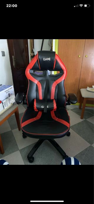 Silla Gaming Negra y Roja