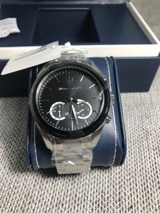 Reloj Maserati Negro y Plateado