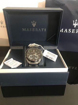 Reloj Maserati Negro y Plateado