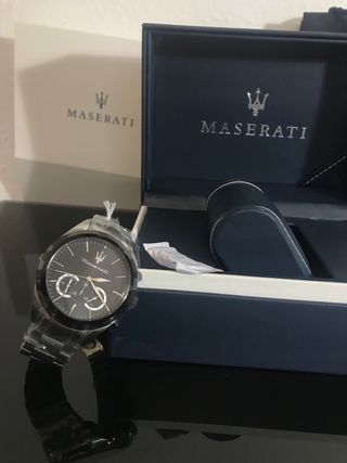 Reloj Maserati Negro y Plateado