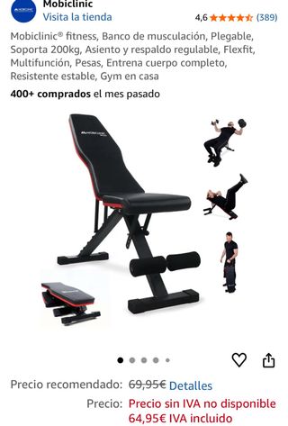 Banco de musculación Mobiclinic plegable