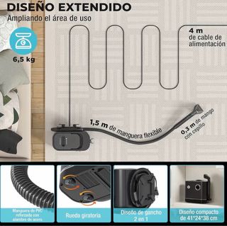 UMI Limpiador Vapor Tapicerías + Accesorios