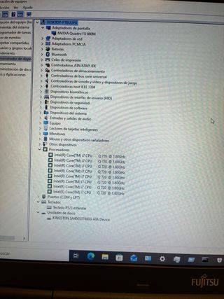 Ordenador portátil Fujitsu Celsius H 700 i7 Quadro