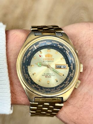 Reloj Orient Automático World Time Vintage