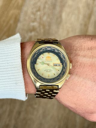 Reloj Orient Automático World Time Vintage
