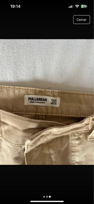 Pantalón cargo beige usado muy poco