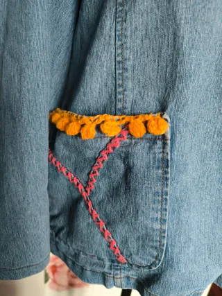 Americana Vaquera Talla XXL con Crochet