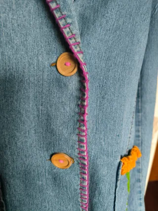 Americana Vaquera Talla XXL con Crochet