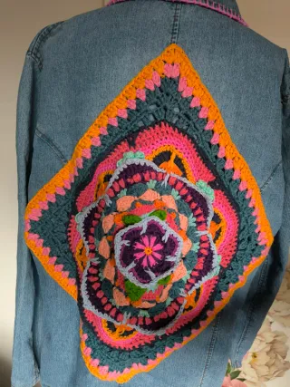 Americana Vaquera Talla XXL con Crochet