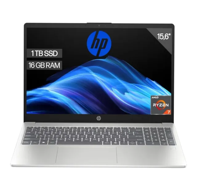 HP Laptop 15,6 1TB 16GB RAM Ryzen 7.