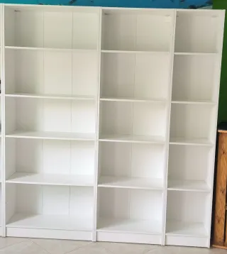 Estantería 4 baldas madera blanca