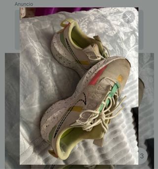 Tenis Nike Mujer Beige y Verde