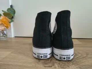 Converse con plataforma talla 40 color negro