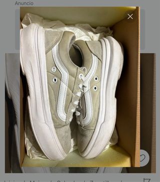 Vans plataforma beige