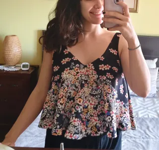 Blusa Zara flores Talla 38