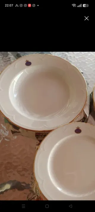 6 Platos Hondos Royal Kent Porcelana