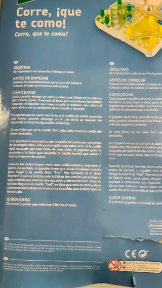 Corre, ique te como! Juego de mesa