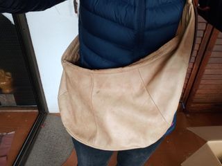 Bolso de hombro beige