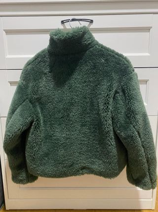 Abrigo pelo sintético verde Talla XS