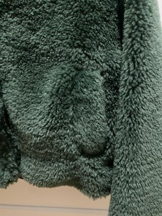 Abrigo pelo sintético verde Talla XS