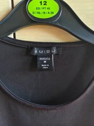 Top fiesta Amisu negro con pedrería Talla M