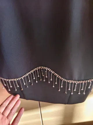 Top fiesta Amisu negro con pedrería Talla M